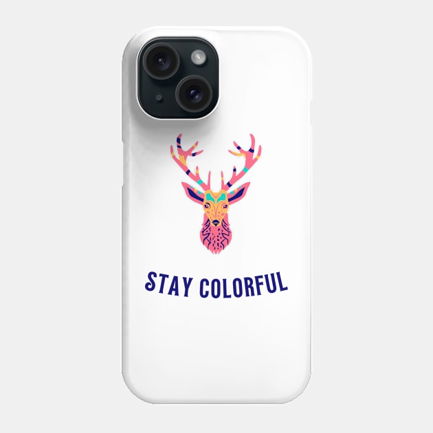 Deer Colorful Phone Case by White Name