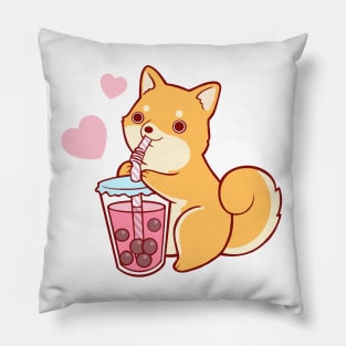 Bubble Tea Shiba Pillow