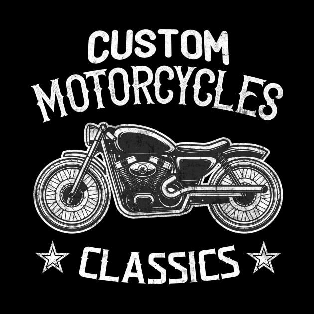 Vintage Custom Motorcycles by Foxxy Merch