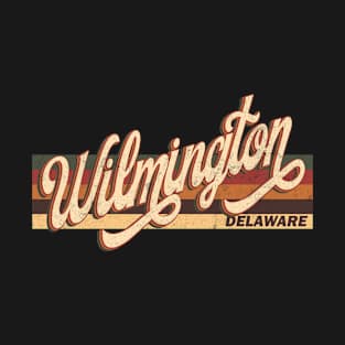 Wilmington Delaware Retro Vintage 70s 80s Design T-Shirt