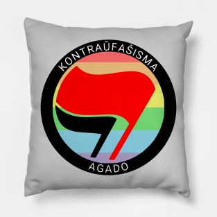 Kontraŭfaŝisma agado (GLAT-fieraj koloroj) Pillow