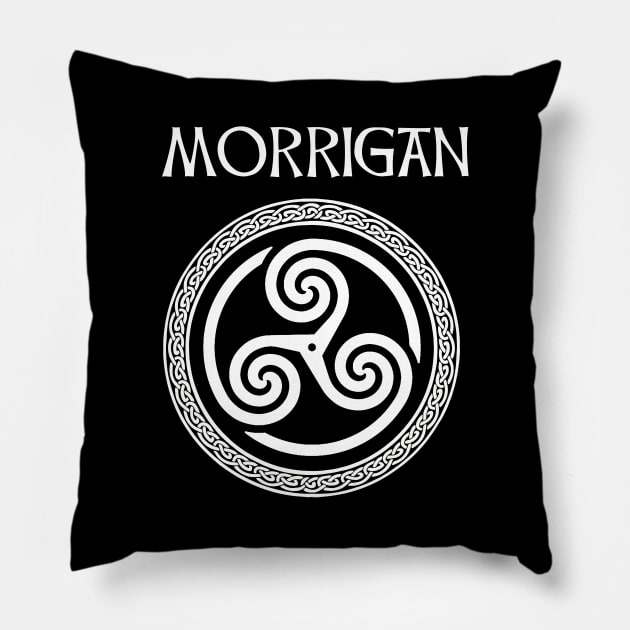 Morrigan Celtic Goddess of Witchcraft, Magic and Death Pillow by AgemaApparel