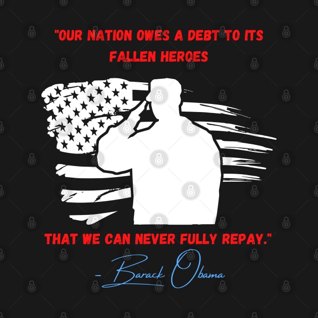 Nation Owes a Debt Memorial Day Fallen Heroes Flag by Lone Wolf Works