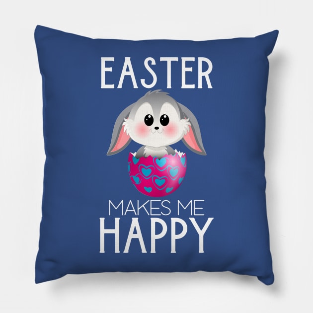 Easter Kids Easter Bunny Easter Kawaii Pillow by Jake, Chloe & Nate Co.