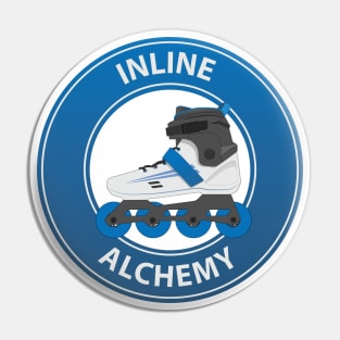 Inline Alchemy - Blue Inline skate & rollerblade Pin