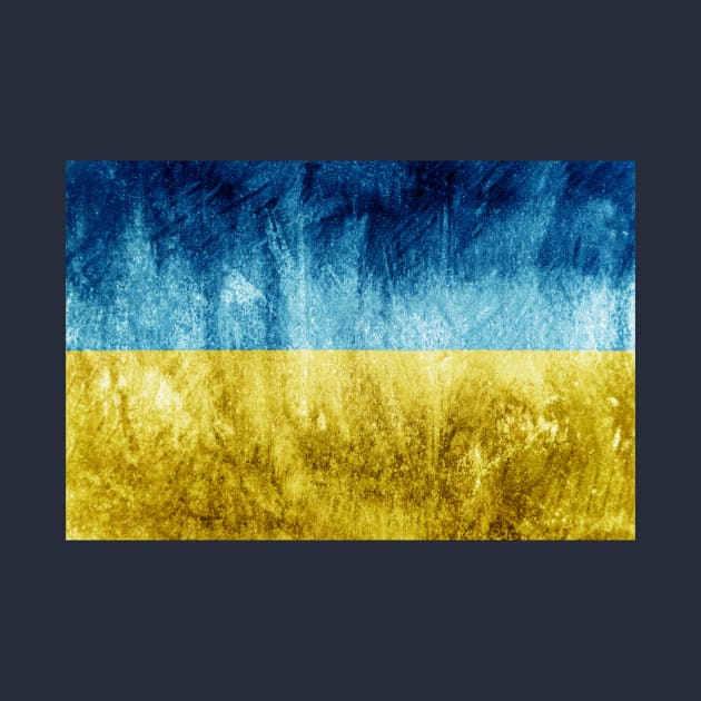 Vintage Ukraine flag, design with main colors of Ukraine by g14u