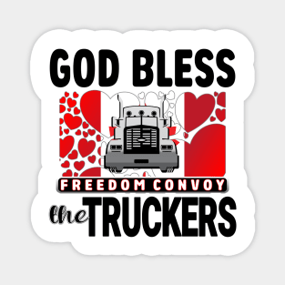 GOD BLESS THE TRUCKERS FREEDOM CONVOY 2022 - THANKS TO THE TRUCKERS FREEDOM CONVOY 2022 Magnet