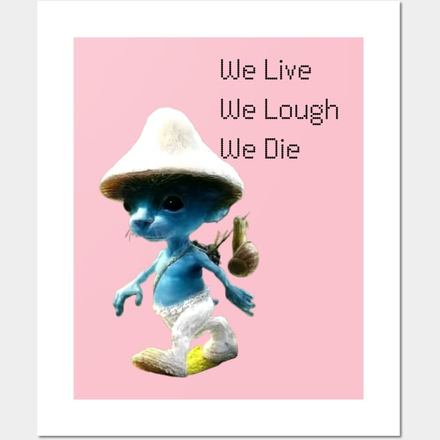 Blue Smurf Cat Wall And Art Print in 2023