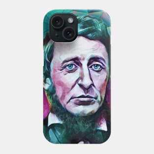 Henry David Thoreau Snow Portrait | Henry David Thoreau Artwork 8 Phone Case