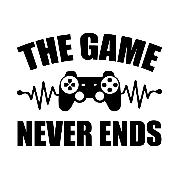 game never ends heartbeat controller gamer quote gaming by jodotodesign