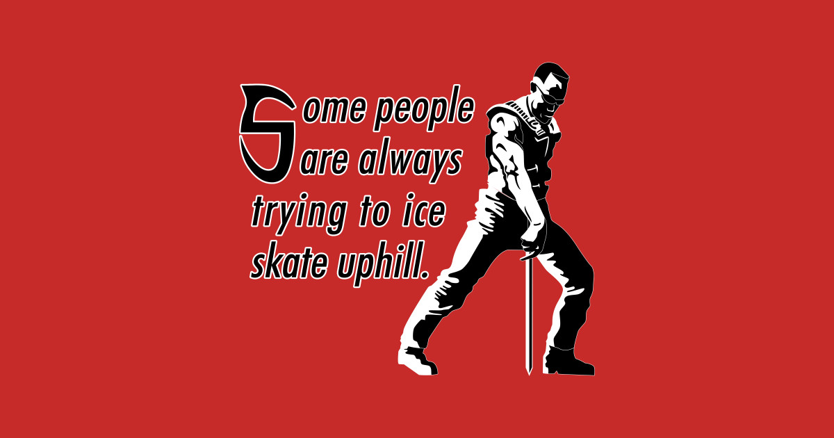 Ice Skate Uphill (Censored) Blade TShirt TeePublic