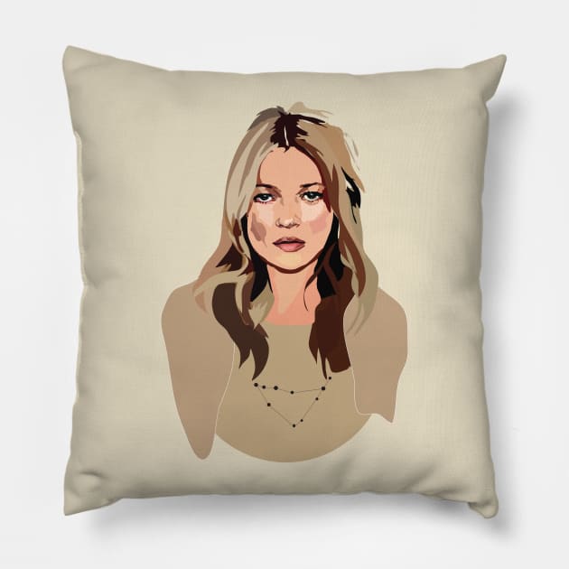 Kate Moss Pillow by annamckay