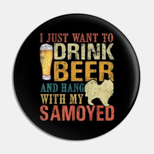 Beer drink samoyed Pin