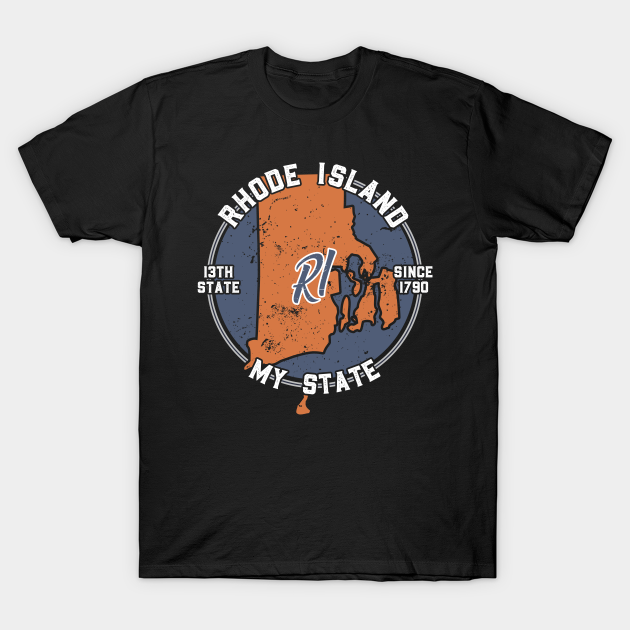 Discover Rhode Island My State Patriot State Tourist Gift - Rhode Island - T-Shirt