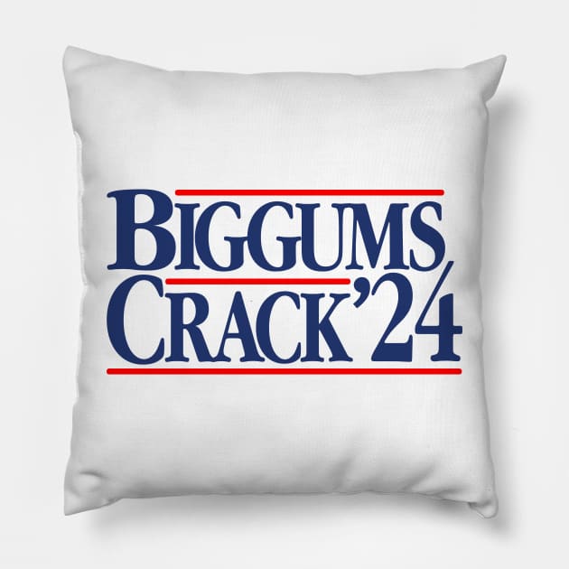 Biggums & Crack 2024 Pillow by darklordpug