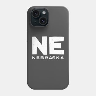 NE Nebraska State Vintage Typography Phone Case