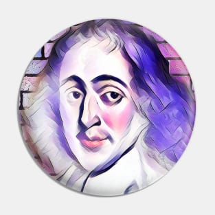 Baruch Spinoza Pink Portrait | Baruch Spinoza Artwork 7 Pin