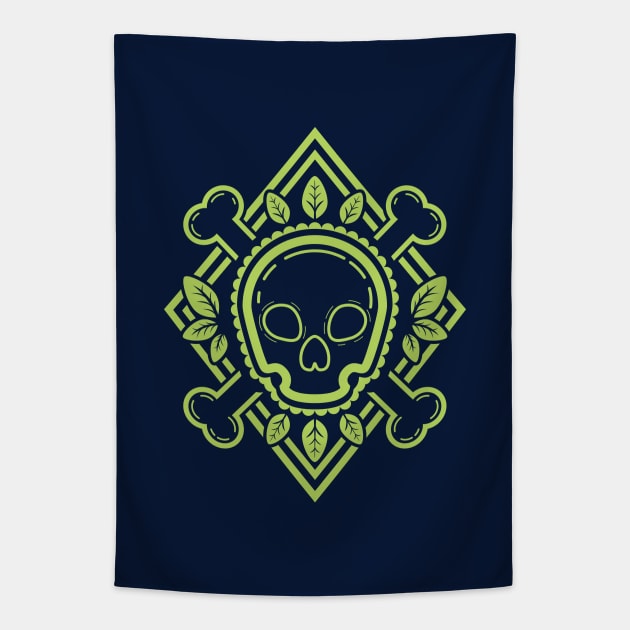 Skull Light Version Tapestry by zarya_kiqo