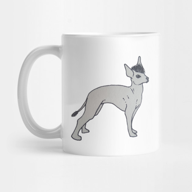 Xoloitzcuintli ceramic cup mug /"I love/" CA Mexican Hairless Dog