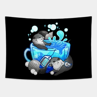 Pride Flag Teacup - Ocean Otter Demiboy Tapestry