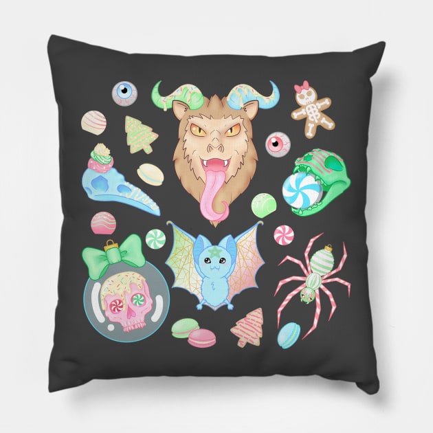 Spooky Christmas Pillow by Luna-Cooper