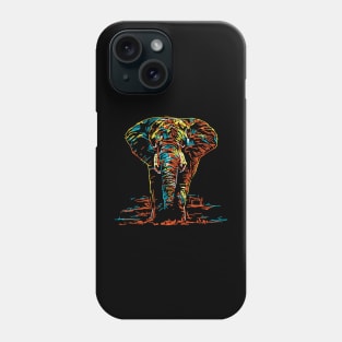 elephant colorful abstract Phone Case