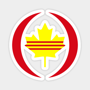 Canadian Vietnamese (South) Multinational Patriot Flag Magnet