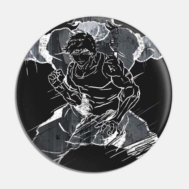 Facing Ogre: Hanma Baki Manga Pin by Vertei