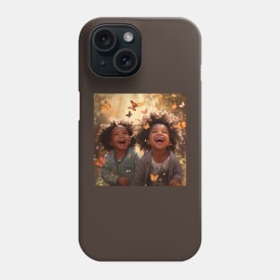 Brown Babies and Butterflies Phone Case