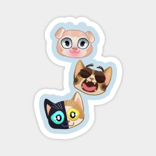 Gilbert Lucchi Suki Cute kitten heads Magnet