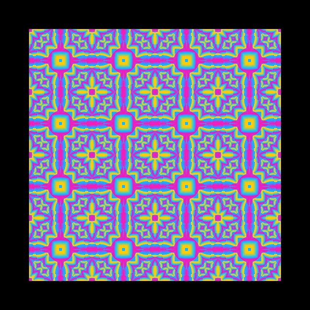 Pan Pride Starbursts and Squares Pattern by VernenInk
