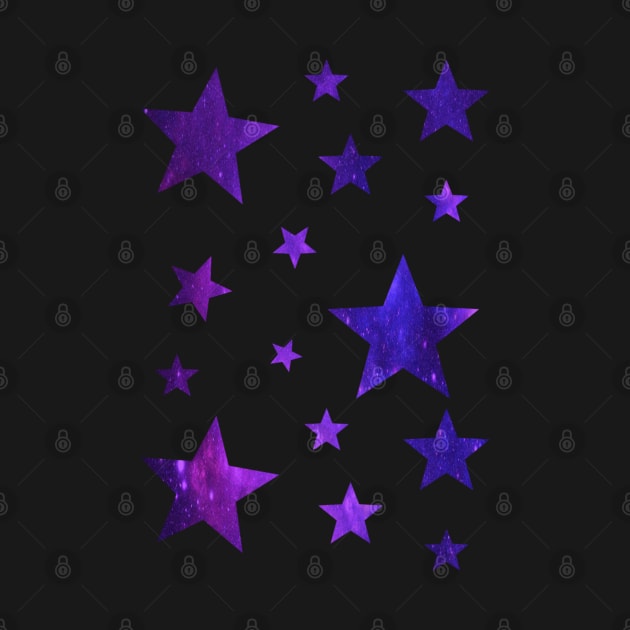 Blue Purple Ombre Galaxy Stars by Felicity-K