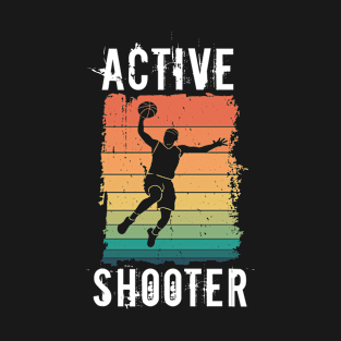 Basketball Player Retro Active Shooter Basketball Fan T-Shirt