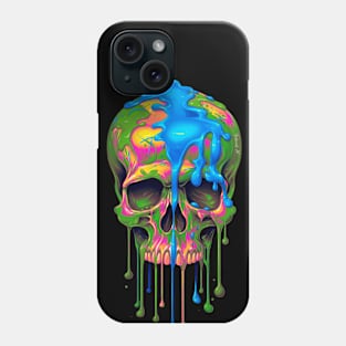 Colorful melting Skull designe #4 Phone Case