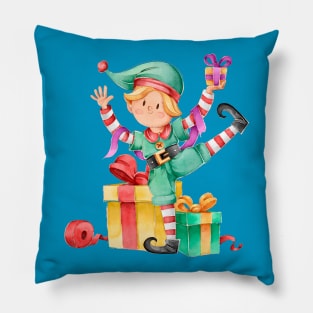 Watercolor Christmas Pillow