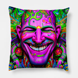 Peaking (4) - Trippy Psychedelic Art Pillow