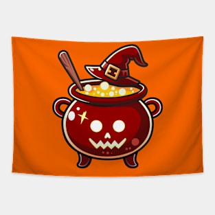 Witch's Red Cauldron Tapestry