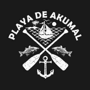 Playa De Akumal Beach, Mexico, Boat Paddle T-Shirt