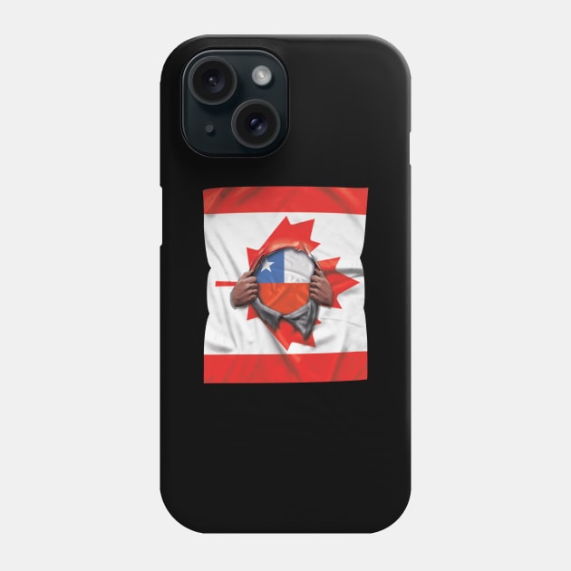 Chile Flag Canadian Flag Ripped - Gift for Chilean From Chile Phone Case by Country Flags