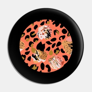 Modern abstract rose and leopard texture Pin