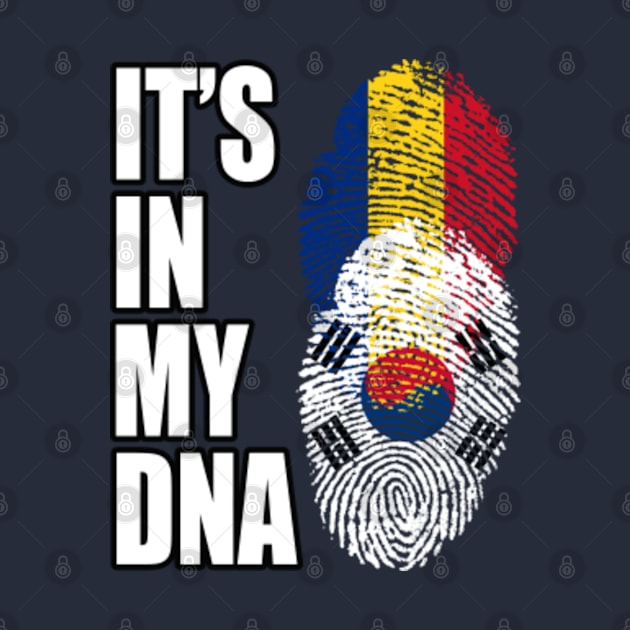 Romanian And South Korean Vintage Heritage DNA Flag by Just Rep It!!