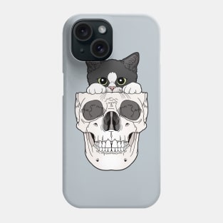 Tuxedo Kitten & Skull Phone Case