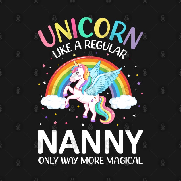 Cute Magical Funny Christmas Family colorful Unicorn Nanny by Msafi