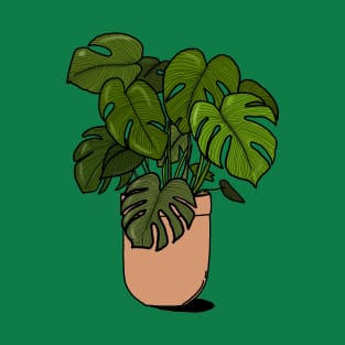 Planty the monstera- this time in colour T-Shirt