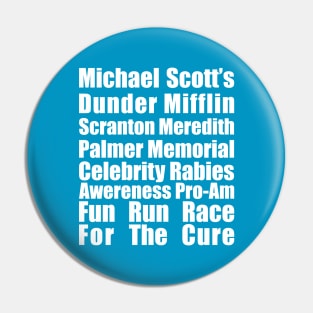 Michael Scott's Fun Run Race Pin