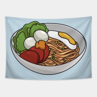 Noodle cartoon illustration Tapestry