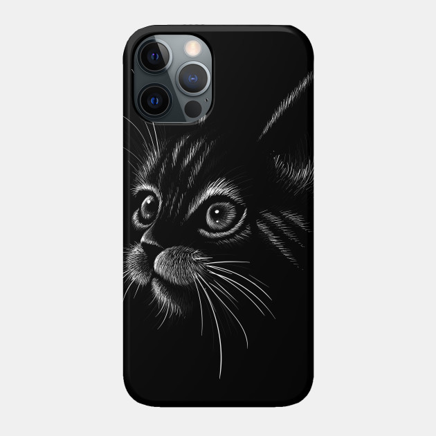 face cat t-shirt gift - Cat Lover Gifts - Phone Case