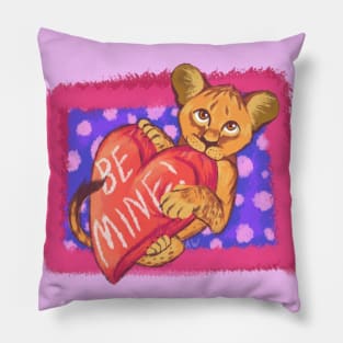 Lion Cub Valentine Pillow