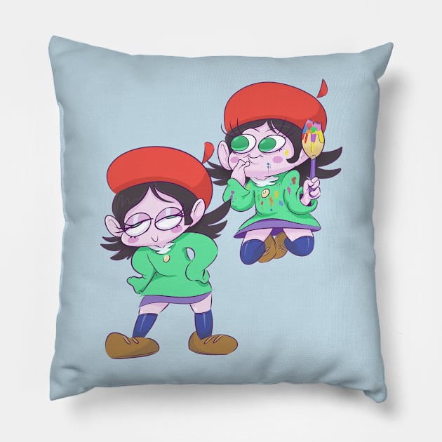 Adeleine All The Time Pillow by AfroNinja360