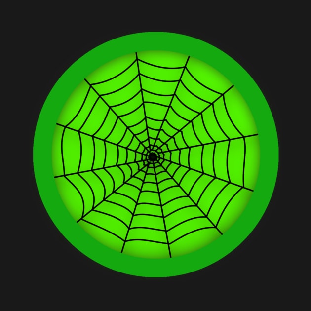 Halloween Spiderweb Green by Celtic Morrigan